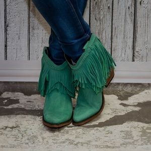 Liberty Black Turquoise booties